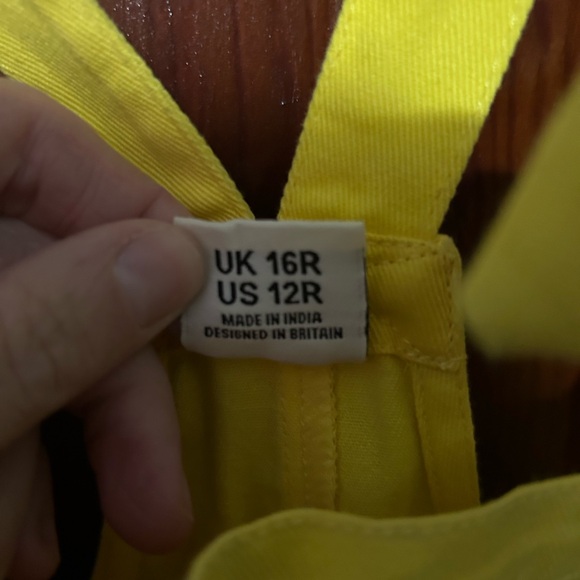 Lucy & Yak Bright Yellow Overalls - Picture 2 of 3